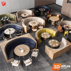Cafe Furniture Skp Files 